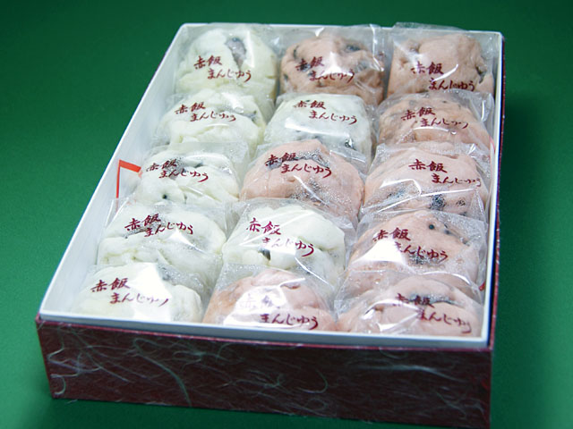 赤飯まんじゅう・１０個(箱入り）